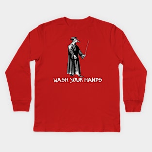 Wash Your Hands Kids Long Sleeve T-Shirt